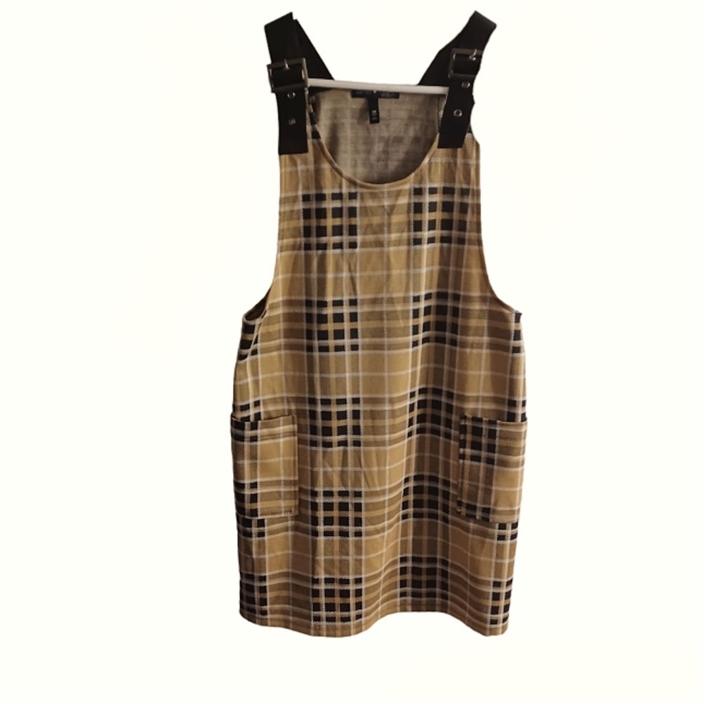 Derek Heart maternity dark academia plaid jumper size M